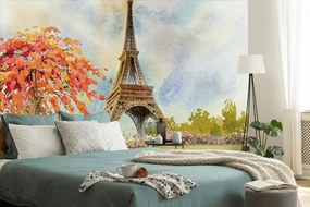 Carta da parati – Torre Eiffel in colori pastello