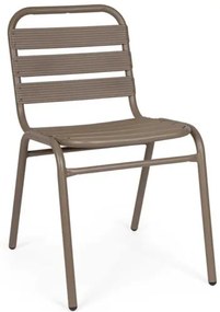 Sedia da Esterno in Acciaio Cappuccino 45,5x62x79h – Resistente e Elegante
