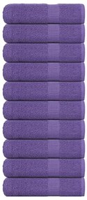 Asciugamani Da Bagno 10pz Viola 100x150cm 360g/m² 100% Cotone /