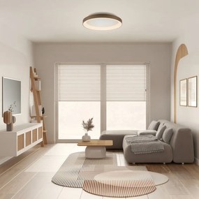 Plafoniera LED glamour Niseko, dorato 78x78 cm, luce calda, 4700 lumen MANTRA