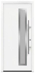 Portoncino d'ingresso HORMANN Iso Pro Secur 730s con vetro L 90 x H 210 cm in acciaio bianco, apertura tirare a sinistra
