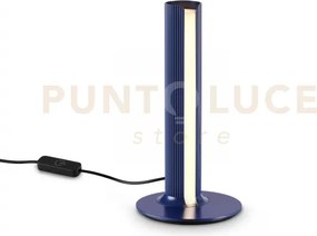 Dorica lampada da tavolo led 3000k 8w  1100 lm dimmerabile blu cann...