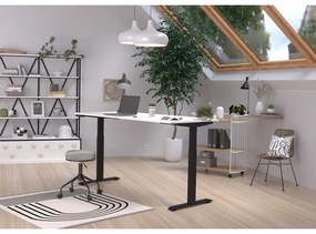 Tavolo da lavoro ad altezza regolabile elettricamente con piano bianco 80x180 cm Jet - Germania