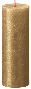 Bolsius Candele Pilastro Rustiche Shimmer 4 pz 190x68 mm Oro