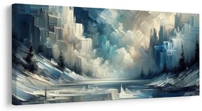 Quadro su tela – Silenzio invernale in stile astratto