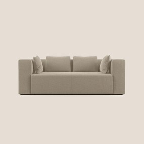Nettuno divano moderno componibile in morbido tessuto bouclè T07 beige 210 cm