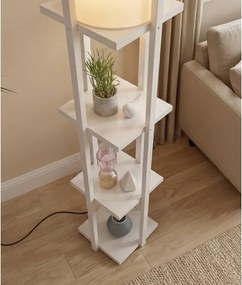 Lampada da terra con ripiani NORA 1xE27/40W/230V bianco
