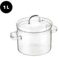 Pentola in vetro borosilicato 1 L con coperchio