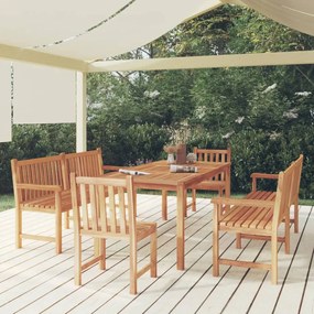 Set da pranzo per giardino 5 pz in legno massello di teak