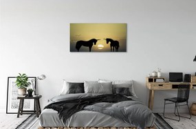 Quadro su tela Sunness Field of unicorns 100x50 cm