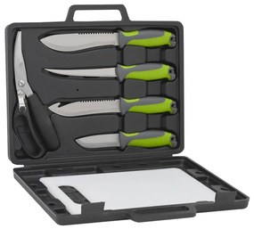 Utensili per grigliare in acciaio inossidabile con custodia 6 pz