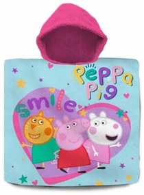 Poncho-Asciugamano con Cappuccio Peppa Pig 60 x 120 cm