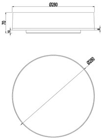 Top Light - Plafoniera LED da bagno BOXTER LED/24W/230V IP54 diametro 28 cm