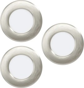 Eglo 901403-Set 3x LED faretto da incasso FUEVA LED/3,7W/230V Ø 8,8 cm cromo