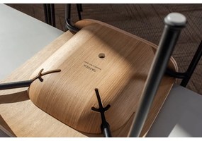 Sedie da pranzo in set di colore naturale con effetto rovere impilabili 2 pz Book – Gazzda