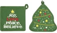 Set 2 presine natalizie albero di Natale