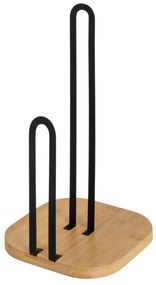 Portarotolo da cucina verticale nero/di colore naturale in metallo – Casa Selección