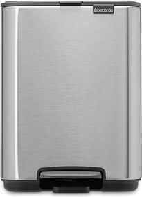 Cestino per la spazzatura color argento opaco in acciaio con pedale 4 l Bo – Brabantia