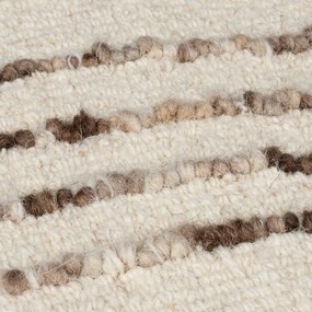 Tappeto in lana marrone e crema 200x290 cm Abstract Swirl - Flair Rugs