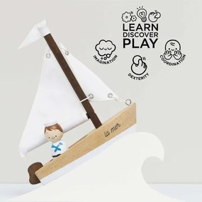 Le Toy Van - Barca a vela in legno con capitano faggio