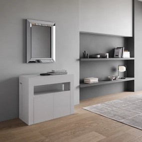 Consolle allungabile 90x42/302 cm ELIA con panca inferiore Bianco Frassino