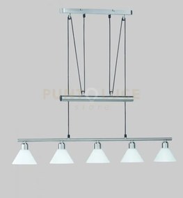 Stamina sospensione yo-yo 5 coni atatcco e14 vetro l.100x14cm