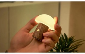 Lampada da tavolo LED bianca/colore naturale scuro (altezza totale 7 cm) Alice Mushroom – Gingko