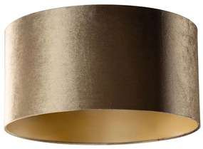 Paralume in velluto bronzo con interno oro 50/50/25