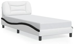 Giroletto Con Luci Led Bianco E Nero 90x200 Cm İn Similpelle /