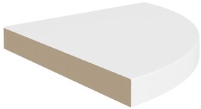 Scaffali angolari a parete 4 pz bianchi 35x35x3,8 cm mdf