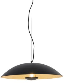 Lampada a sospensione vintage nera con oro 60 cm - Emilienne