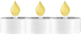 Candele a LED in set con alimentazione a pannelli solari da esterno 3 pz (altezza totale 5,5 cm) Saul – Star Trading