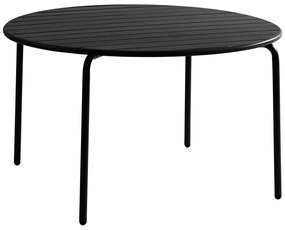 Tavolo da giardino tondo D.110 cm in Metallo Nero  - MIRMANDE di MYLIA