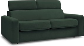 Divano in verde scuro allungabile 195 cm Monaco – Bobochic Paris