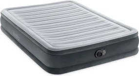 67768ND - Materasso Gonfiabile Dura-Beam Comfort Plush Piazza e Mezza con Pompa Elettrica Incorporata, pvc, Grigio, 137x191x33 cm - Intex