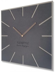 Orologio elegante quadrato in colore antracite