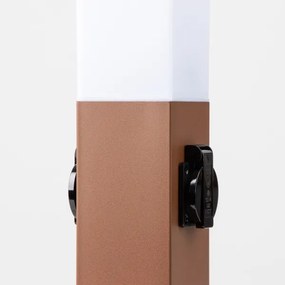 Brilagi - Lampada da esterno con 2 prese SCHUKO NOVA, 1xE27/15W/230V, 40 cm, IP44, marrone