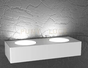 Eccentric applique 2 luci monoemissione bianco 1156-a2-bi