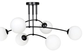 Lampadario a sospensione PREGOS 6 BLACK