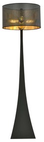 Piantana Contemporaneo Indra Acciaio Nero Oro 1 Luce E27 Ip20
