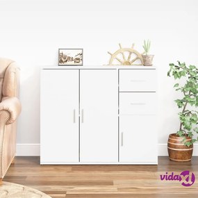 vidaXL Credenza Bianca 91x29,5x75 cm in Legno Multistrato