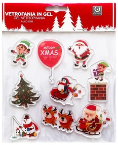 Stickers Gel adesivo di Natale per finestre con personaggi natalizi Wisdom