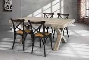 Tavolo pranzo  allungabile in legno invecchiato  moderno 180 x 90