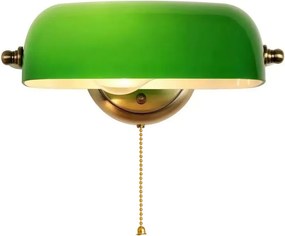 Brilagi - Applique da parete BANK OFFICE 1xE27/60W/230V ottone/verde