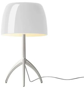 Lumiere Grande Lampada da Tavolo E27 Alu/Bianco Dimmerabile - Foscarini