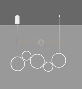 Lampadario a sospensione led fredy bianca 60w 8000lm cct 3000k 4000...