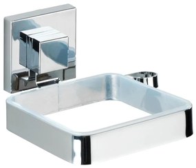 WENKO 22682100 -Supporto per asciugacapelli VACUUM-LOC QUADRO ED 13,5x14 cm argento/cromo