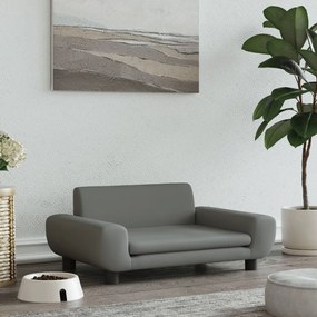 Lettino Per Cani Grigio Scuro 70x45x33 Cm İn Velluto /