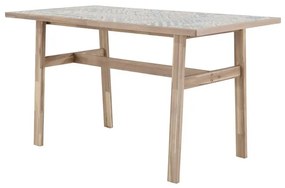 Tavolo da pranzo per giardino Soho Heritage in acacia con piano in vasellame per 6 persone 70x137cm