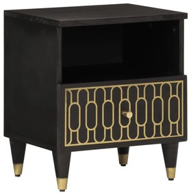 Comodino 40x33x46 Cm İn Legno Massello Di Mango /